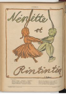 "Nénette et Rintintin" dans la Baïonnette du 4 juillet 1918, journal consacré à la Grande Guerre et publié de 1915 à 1920. Source : Gallica. 