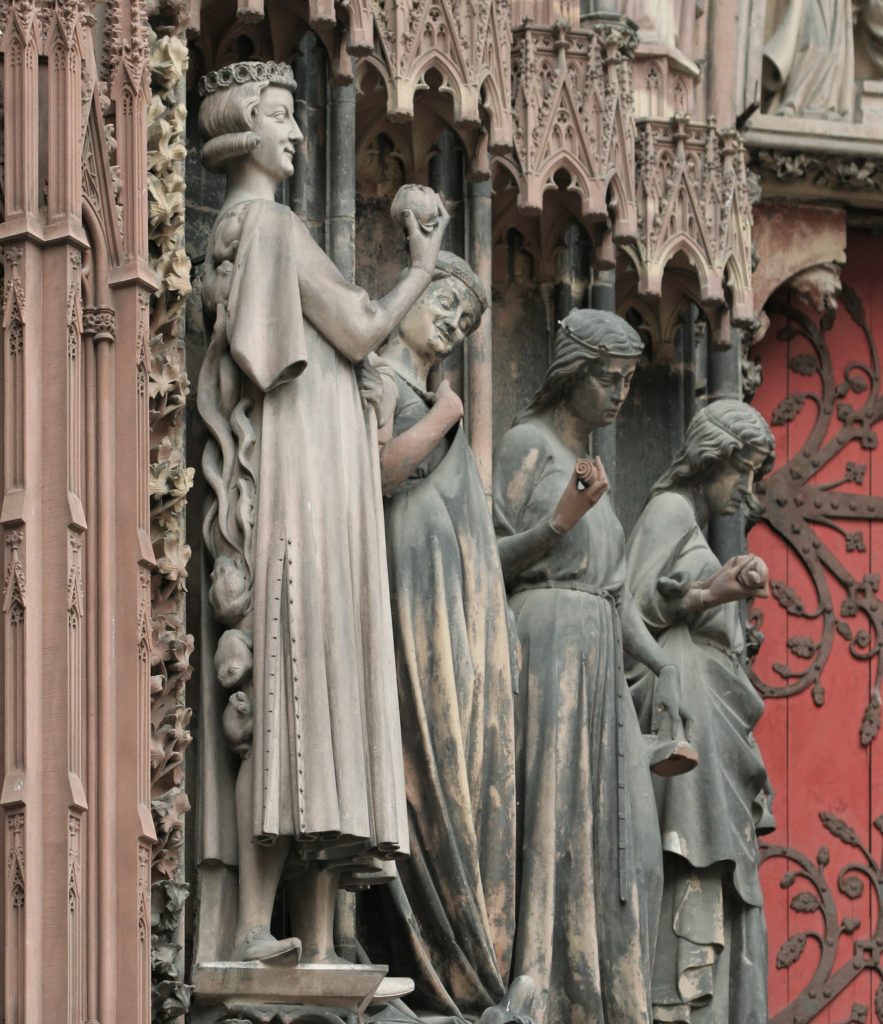 strasbourg cathedral "The Tempter and the foolish virgins"